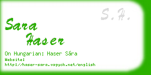 sara haser business card